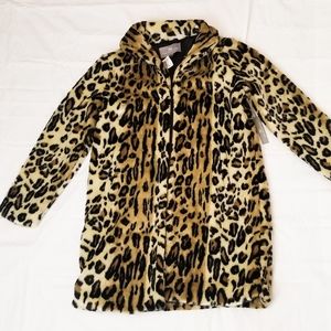 Faux Fur leopard print coat